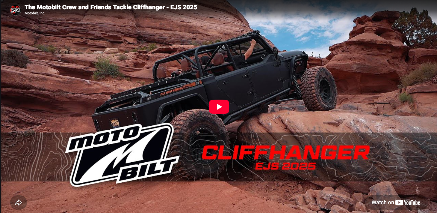 Motobilt and Friends running Cliffhanger at EJS 2025 in MOAB, UT