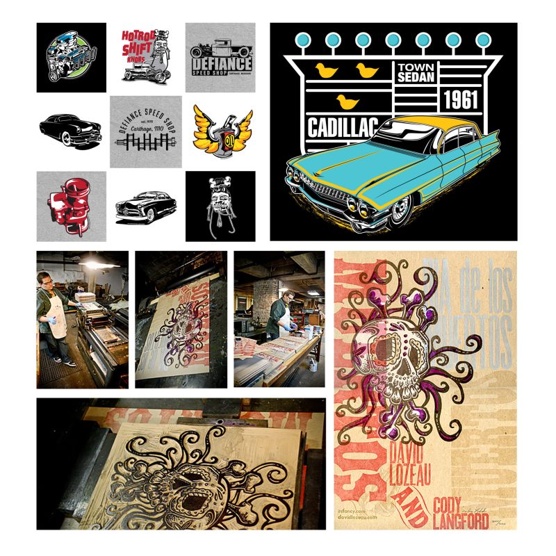 Defiance Speed Shop illustrations and poster work