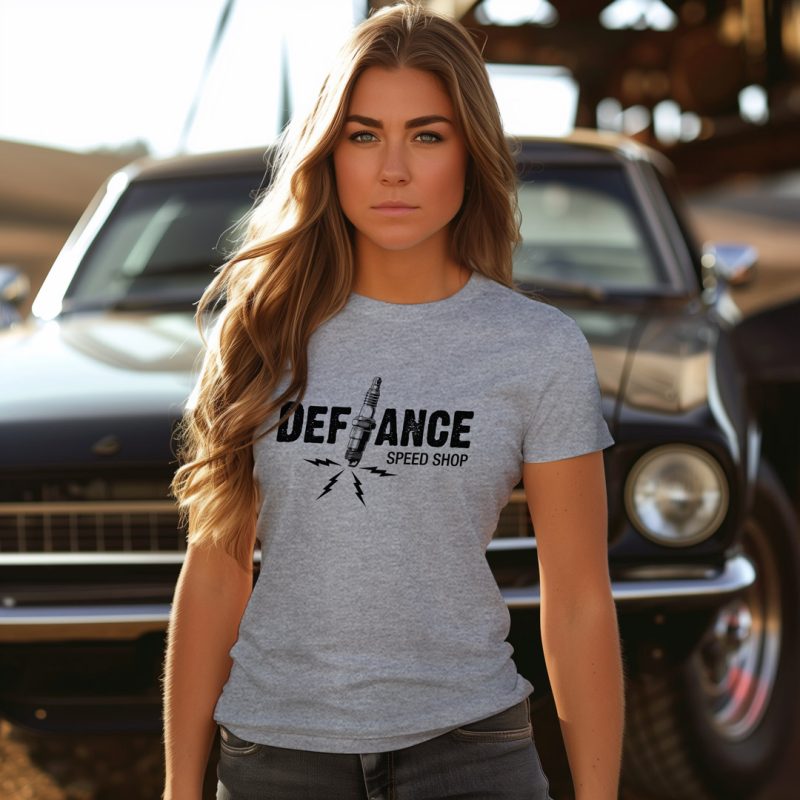 Defiance Speed Shop Spark Plug T-shirt